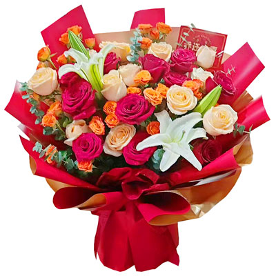 晋中19朵玫瑰百合，爱情永不凋零